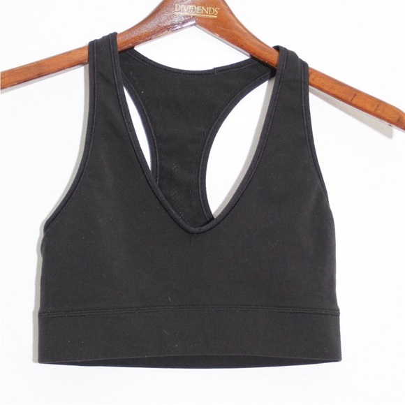Lululemon Racerback V-Neck Sports Bra Lasercut Black Size 6 - Picture 9 of 9